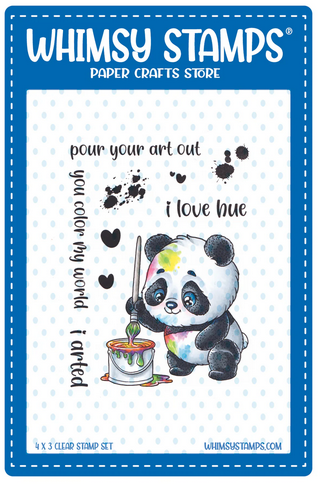 Whimsy Stamps - Panda Painter Clear Stamps Whimsy Stamps - Panda Painter Clear Stamps