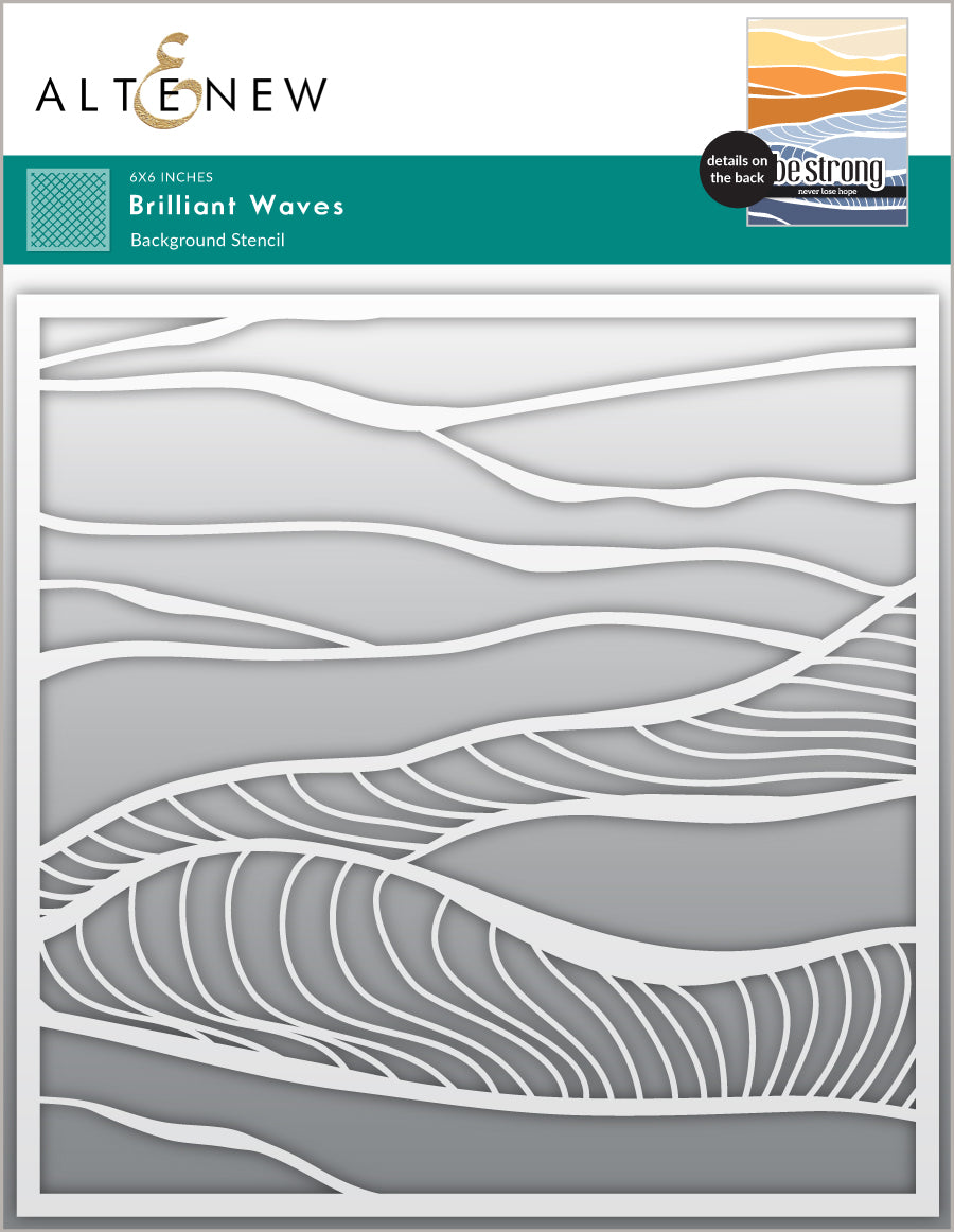 Altenew - Brilliant Waves Background Stencil 