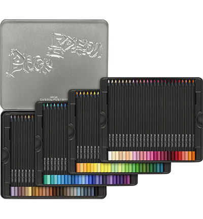 FABER CA. Buntstifte Black Edition 116490 Metalletui 100 Stück