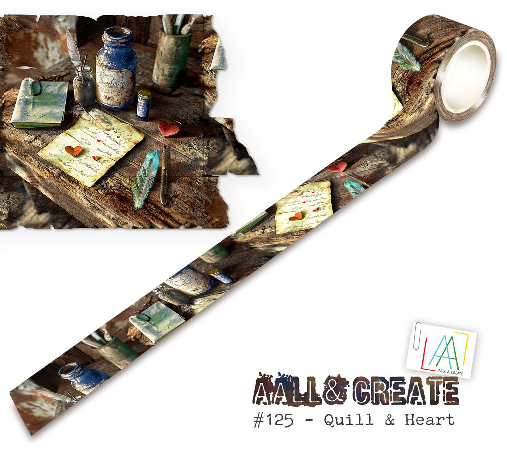 AALL & Create - Treasure Trove 25mm 10m Washi Tape Quill & Heart