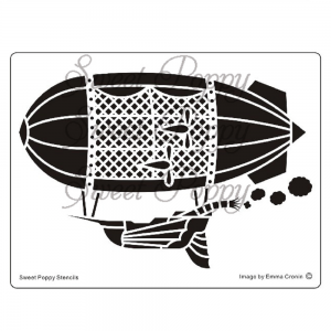 Sweet Poppy Stencil: Steampunk Airship