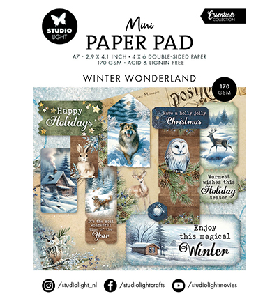 StudioLight-   Mini Paper Pad Winter wonderland Essentials nr.325