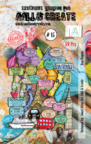 AALL & Create Ephemera Die-cuts Bon Voyage (59pcs)
