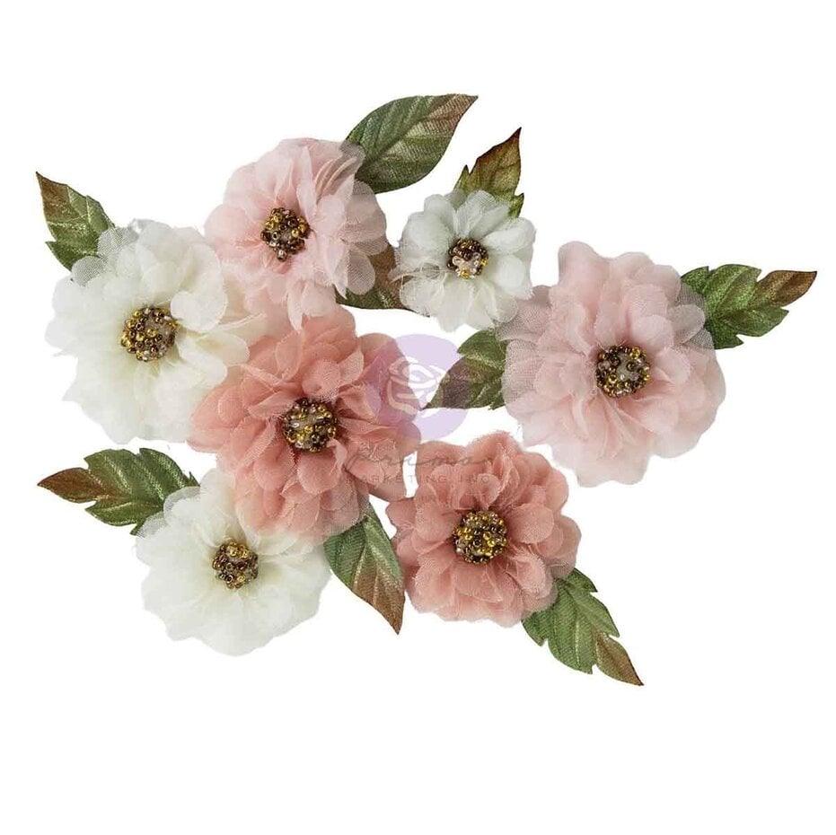 Prima Marketing - Buttons & Keepsakes Flowers Sheer Beauties (14pcs) by Frank Garcia