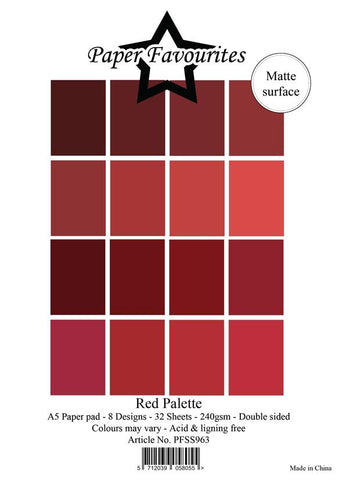 Paper Favourites Paper Pack "Solid Colours - Red Palette"