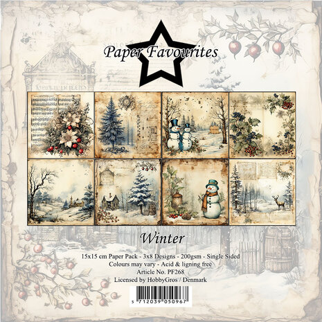 Paper Favourites - Winter 6x6 Inch Paper Pack