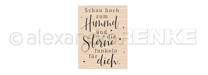 Alexandra Renke - Holzstempel 'Sterne funkeln für dich'