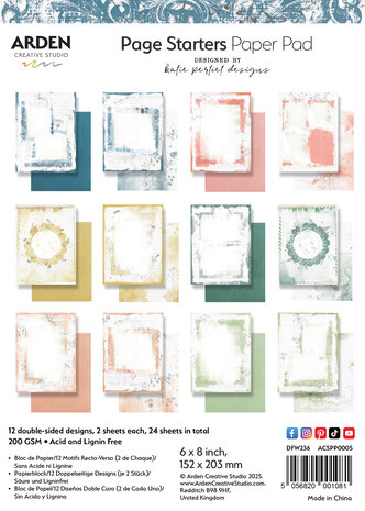 Arden Creative Studio - Page Starters 6x8 Inch Paper Pad