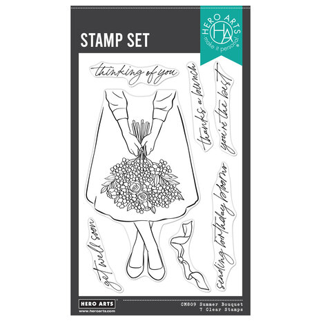 Hero Arts Clear Stamp - Seaside Blooms Clear Stamps Summer Blooms