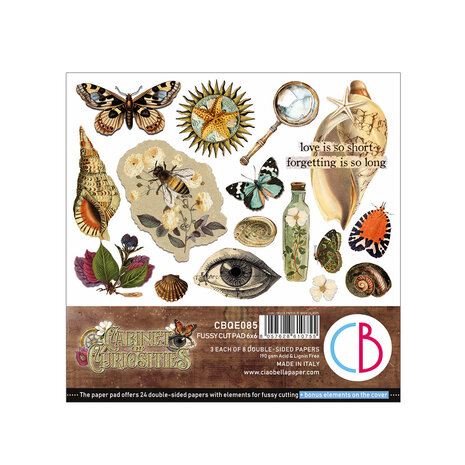 Ciao Bella -Cabinet of Curiosities 6x6 Inch Fussy Cut Pad (24pcs)