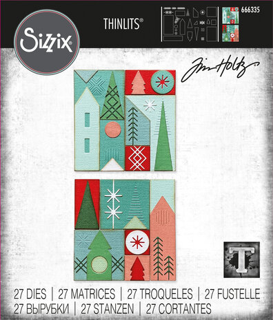 Sizzix Thinlits Die Set - Thinlits Die by Tim Holtz Holiday Blocks (27pcs)