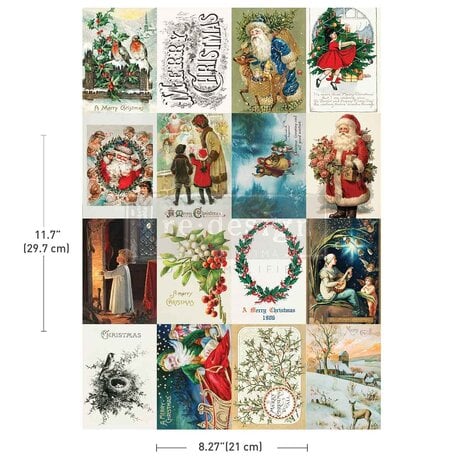 Re-Design - Season's Greetings From The Past A4 Decoupage Fiber  Re-Design - Season's Greetings From The Past A4 Decoupage Fiber