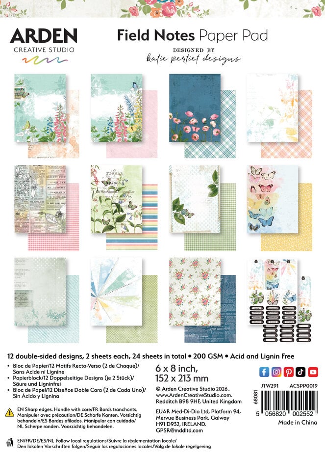 Arden Creative Studio - Field Notes 6x8 Inch Paper Pad