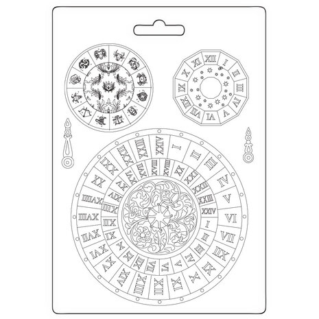 Stamperia Soft Mould A5 - Venice City of Art A5 Soft Mould Clocks 