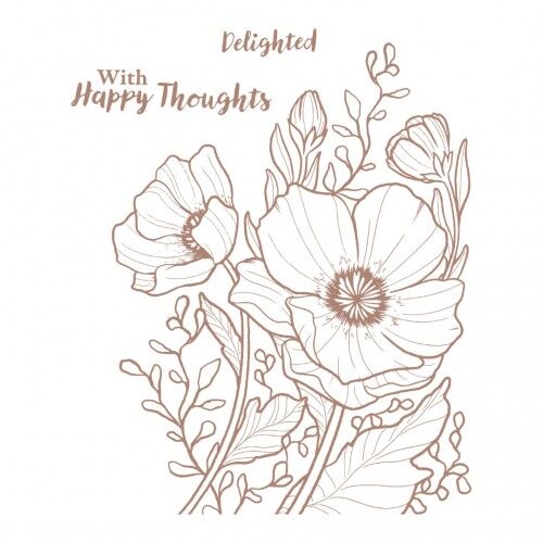 Featured Poppies Acrylic Photopolymer Stamp Set 3pc