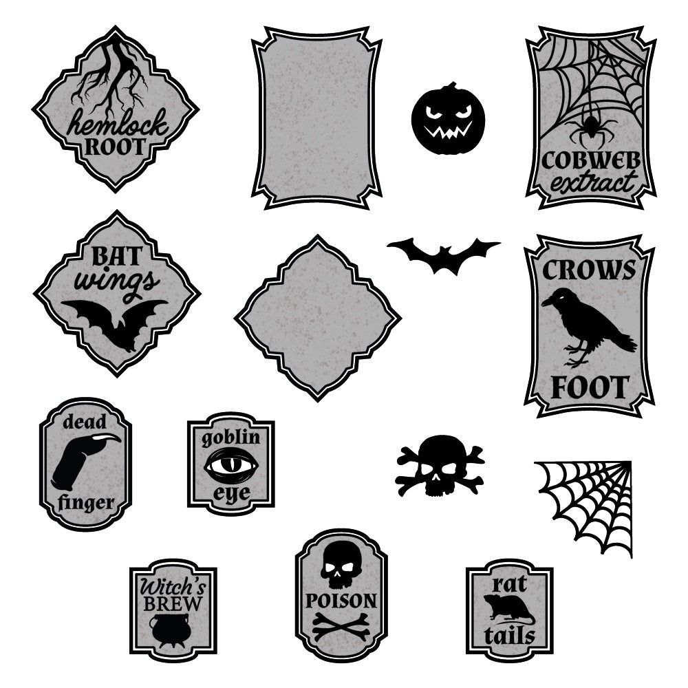 Honey Bee - Halloween Potion Labels - 4x5 Stamp Set - Retiring Honey Bee - Halloween Potion Labels - 4x5 Stamp Set - Retiring