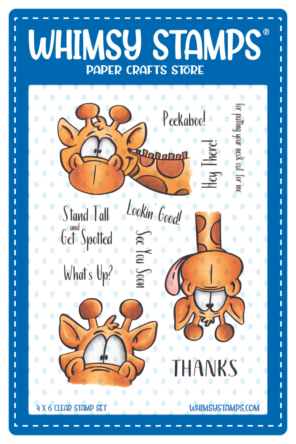 Whimsy Stamps - Giraffes Peeking Clear Stamps