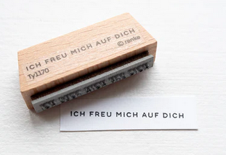 Alexandra Renke - Holzstempel 'Ich freu mich auf Dich'
