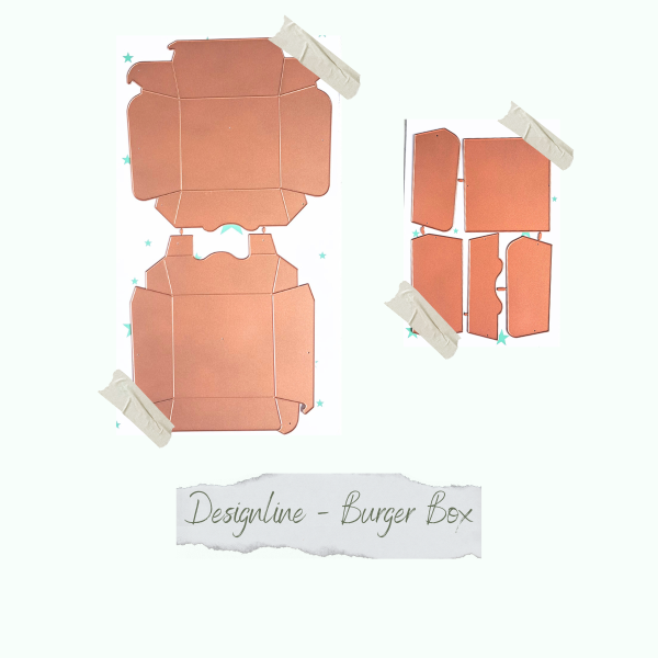 Creative Depot -  Die - Designline - Burger Box - Set  Creative Depot -  Die - Designline - Burger Box - Set
