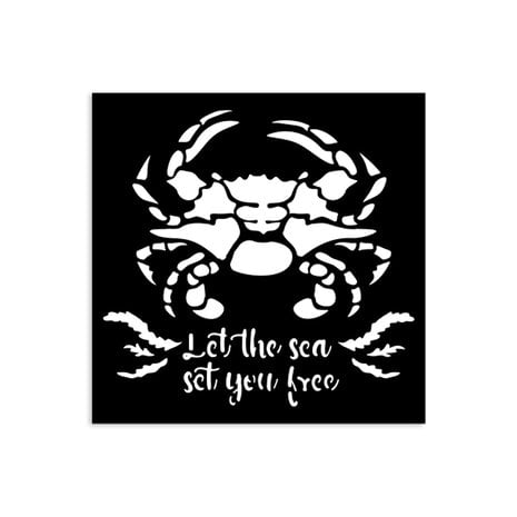 Stamperia - Silent Sea Thick Stencil 12x12cm Crab