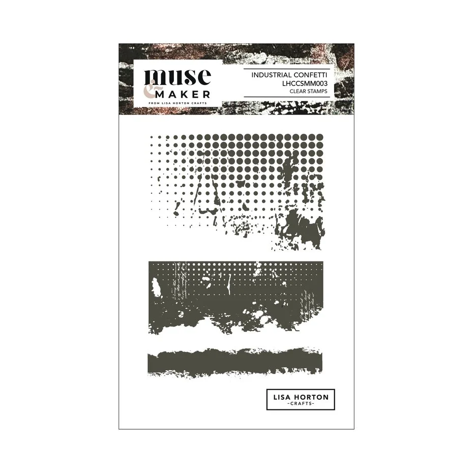 Lisa Horton Crafts - Muse & Maker A6 Clear Stamp Set Industrial Confetti