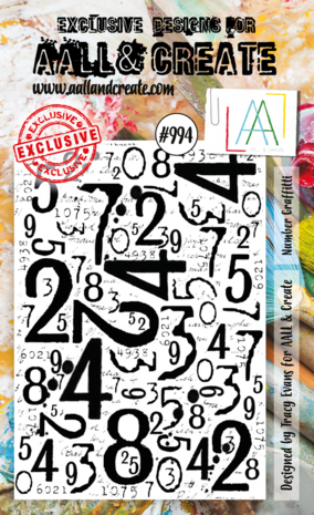 AALL and Create - Stamp Set A7 Number Graffitti