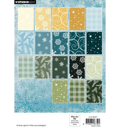 Studio Light - Muster-Papierblock – Pattern Christmas Forest Nr. 477