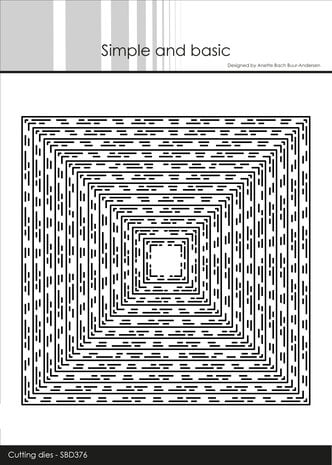 Simple and Basic - Broken Lines Square Dies