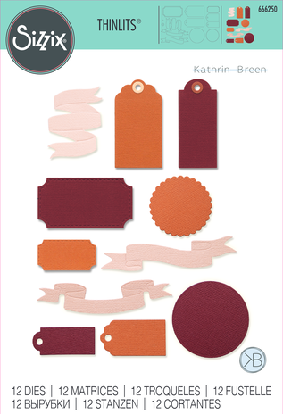 Sizzix - Thinlits Die by Kath Breen Vintage Tags & Banners (12pcs) 