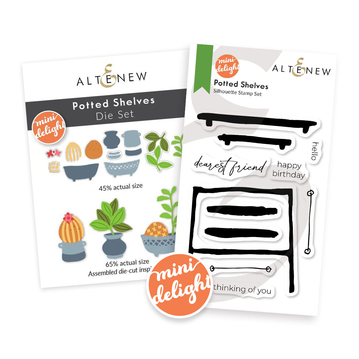 Altenew -Mini Delight: Potted Shelves Stamp & Die Set 