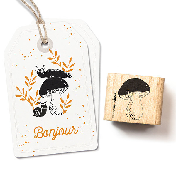 cats on appletrees - Stempel Pilz 5 - großer Steinpilz