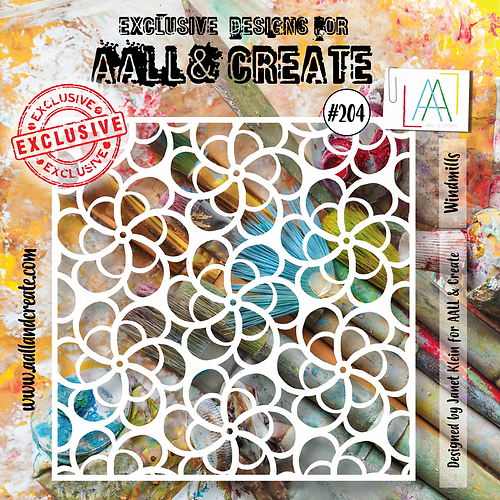 AALL & Create - Stencil 6x6 Inch Windmills AALL & Create - Stencil 6x6 Inch Windmills