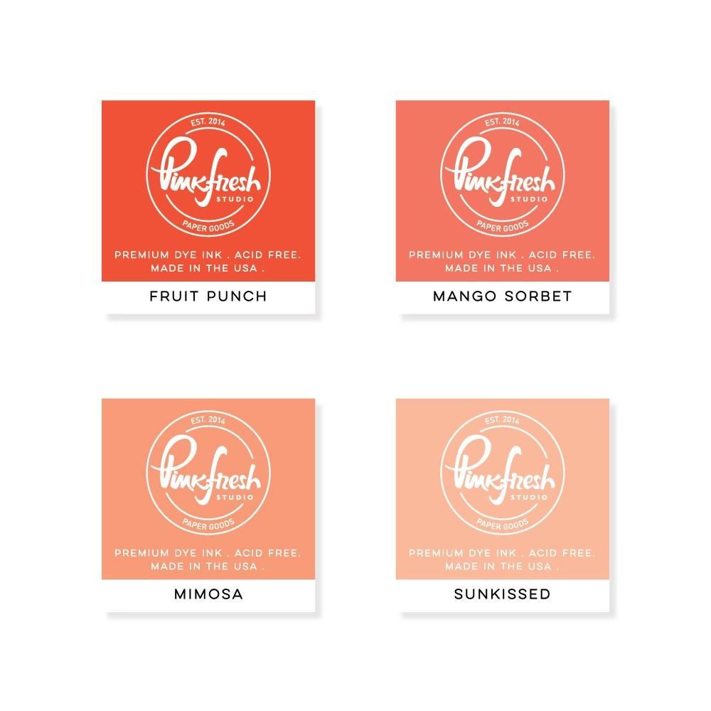 Pinkfresh Studio Premium Dye Cube Ink Pads 4 Colors - Chasing Sunsets 