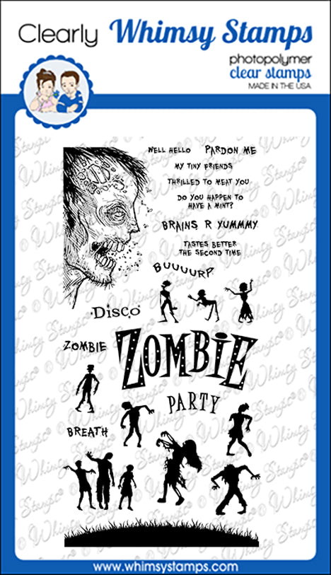 Whimsy Stamps - Zombie Party Clear Stamps