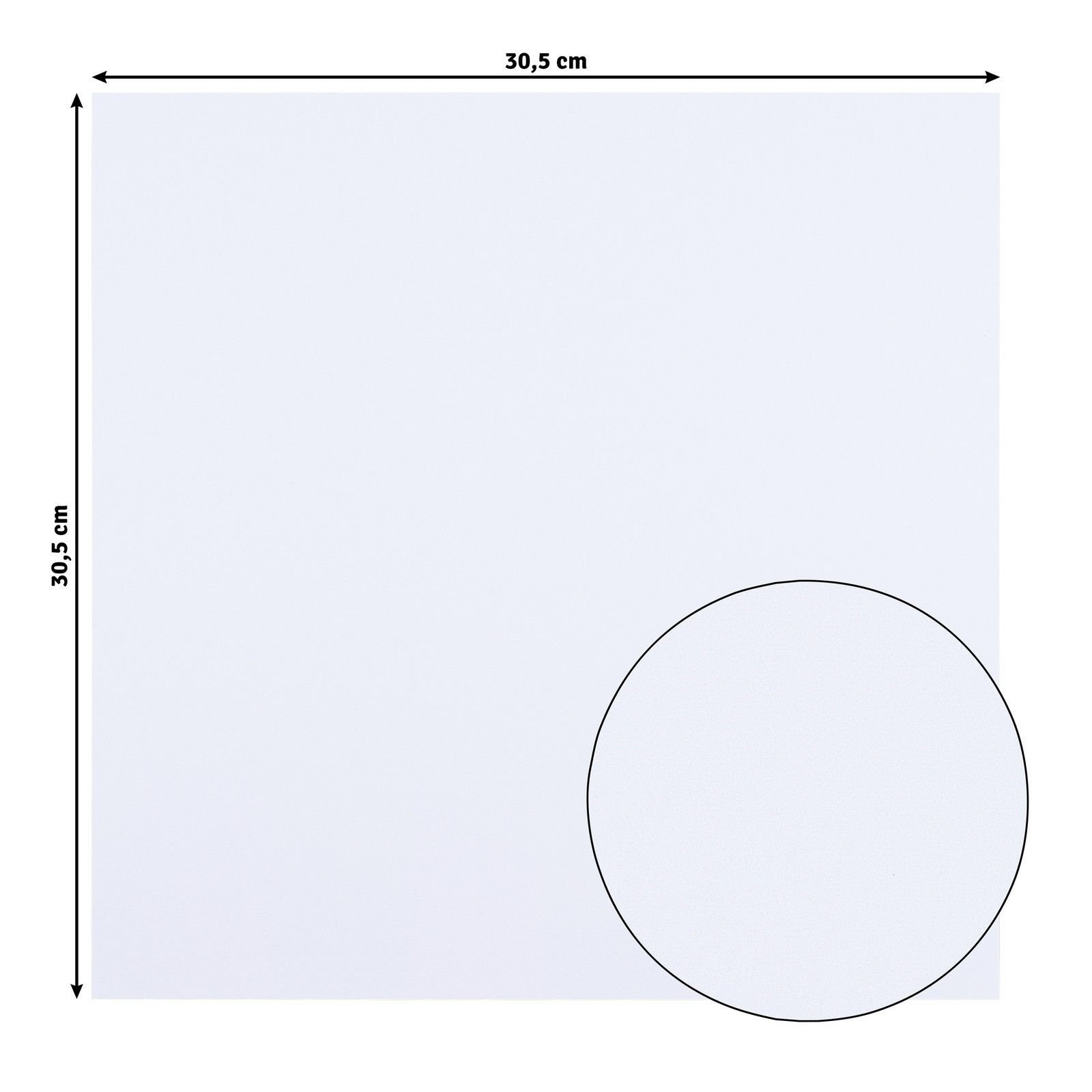 Florence • Tonkarton 216g Glatt 30,5x30,5cm Weiß 20x