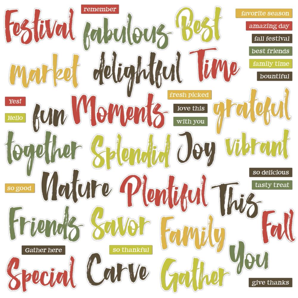 49 And Market Chipboard Set -  Vintage Orchard Words  49 And Market Chipboard Set -  Vintage Orchard Words