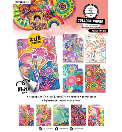 Studio Light - Collage Paper - Funky florals Art By Marlene nr. 396