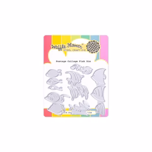 Waffle Flower - Postage Collage Fish Die