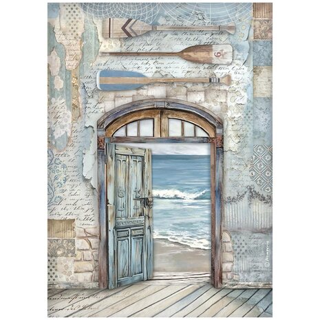 Stamperia - Silent Sea A4 Rice Paper Door