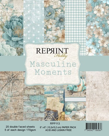 Reprint - Masculine Moments 6x6 Inch Paper Pack