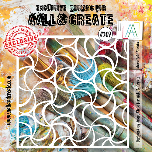 AALL & Create - Stencil 6x6 Inch Moonlight Sonata AALL & Create - Stencil 6x6 Inch Moonlight Sonata