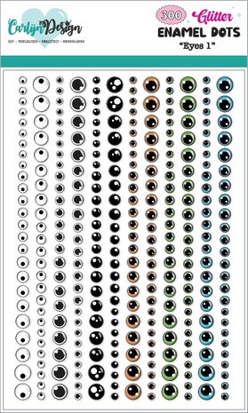 CarlijnDesign - Glitter Enamel Dots Eyes 1