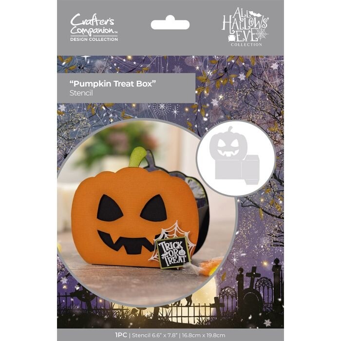 CC Design Collection - All Hallows Eve - Stencil - Pumpkin Treat Box