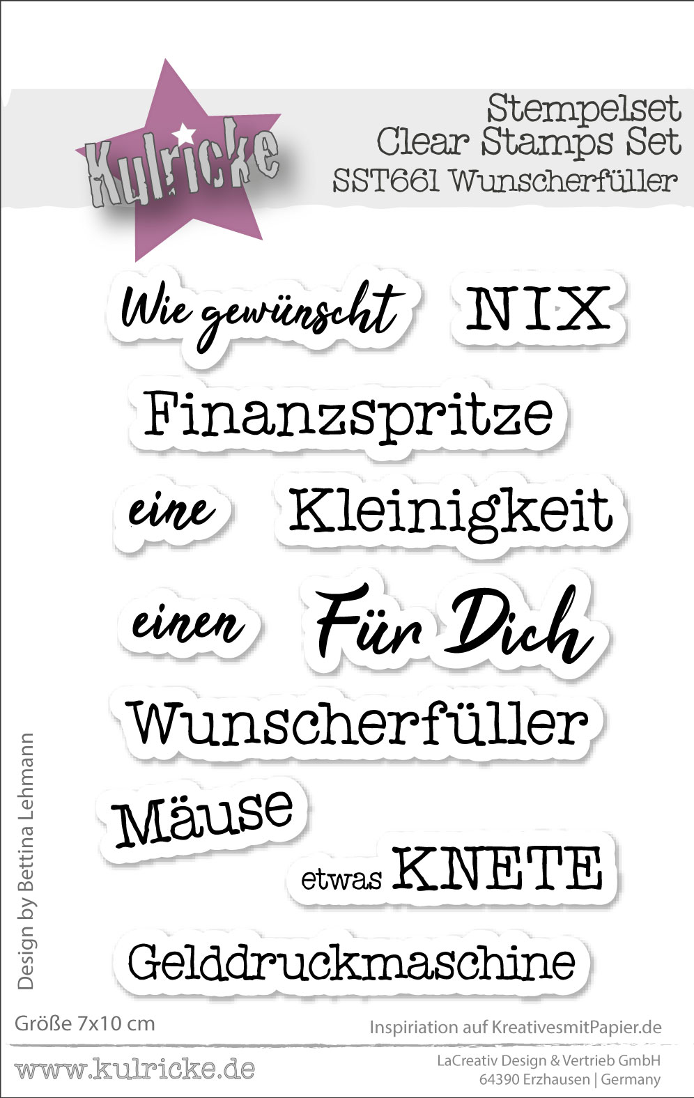 Kulricke Stempelset "Wunscherfüller" Clear Stamp Kulricke Stempelset "Wunscherfüller" Clear Stamp