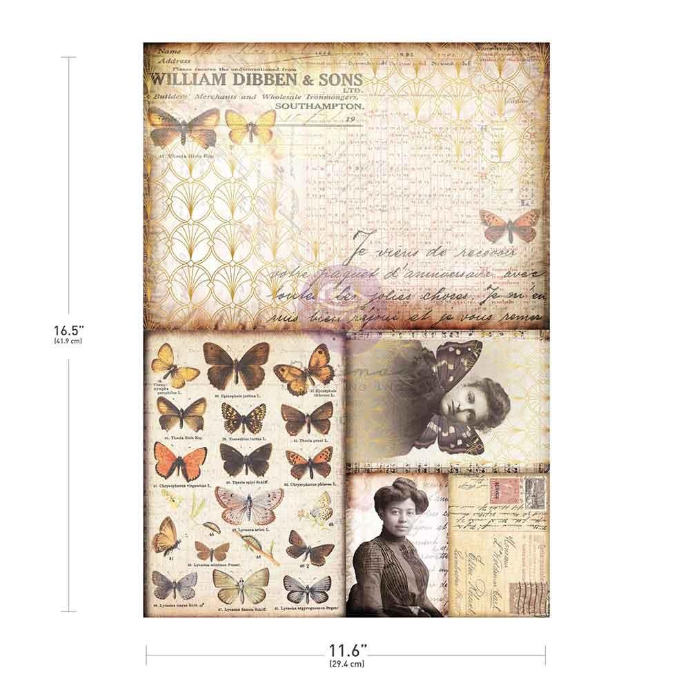 Prima Marketing - Finnabair A3 Decoupage 11.7"x16.5" - Southhampton Butterflies  Prima Marketing - Finnabair A3 Decoupage 11.7"x16.5" - Southhampton Butterflies