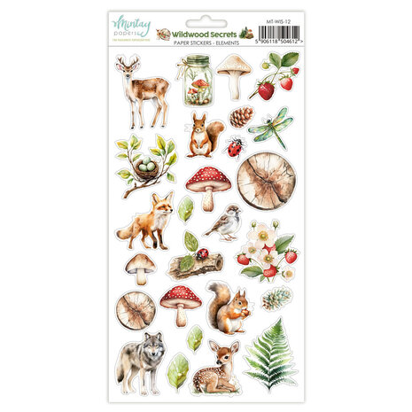 Mintay - Wildwood Secrets 6x12 Inch Paper Stickers Elements