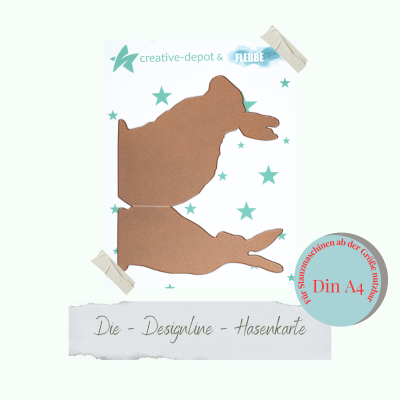 Creative Depot -  Die - Designline - Hasenkarte 
