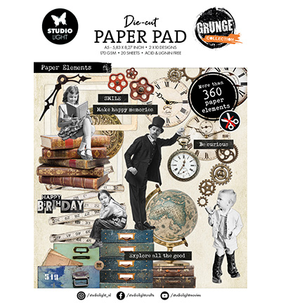 Studio Light - Paper Pad Paper Elements Grunge Collection nr.312