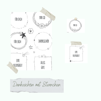 Creative Depot -  Stempelset - Dankeschön mit Sternchen 