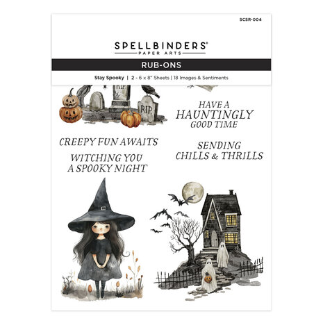 Spellbinders - Simply Made Rub-On Sheets Stay Spooky